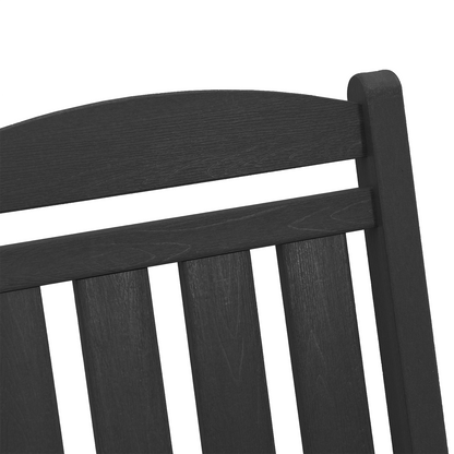 Garden Rocking Chairs 2 pcs Black 70x92x107.5 cm HDPE
