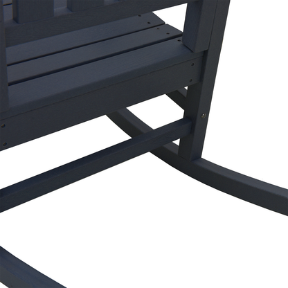 3 Piece Garden Lounge Set Navy Blue HDPE
