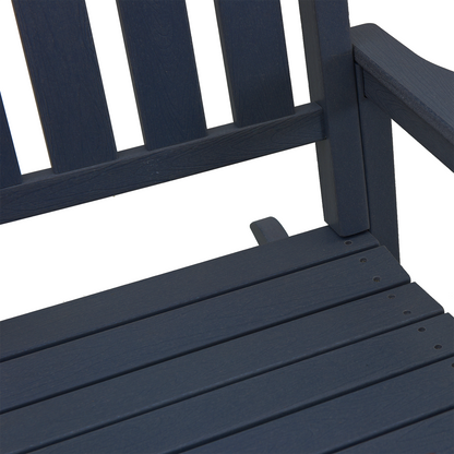 3 Piece Garden Lounge Set Navy Blue HDPE