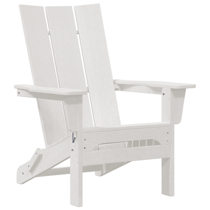 Foldable Adirondack Chairs 2 pcs White 74.5x80.5x90 cm HDPE
