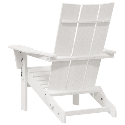 Foldable Adirondack Chairs 2 pcs White 74.5x80.5x90 cm HDPE