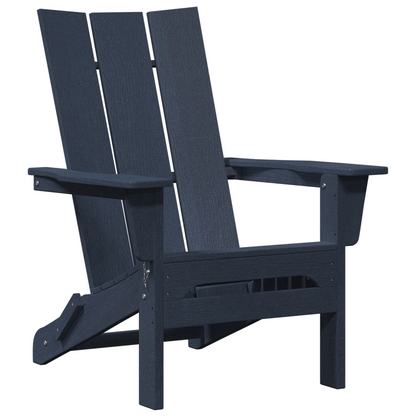 Foldable Adirondack Chairs 2 pcs Navy Blue 74.5x80.5x90 cm HDPE