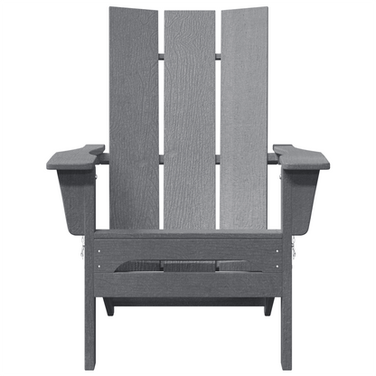Foldable Adirondack Chairs 2 pcs Light Grey 74.5x80.5x90 cm HDPE