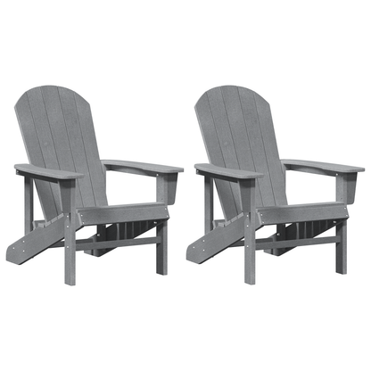 Adirondack Chairs 2 pcs Light Grey 74x82x90 cm HDPE