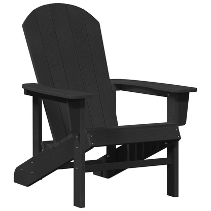 3 Piece Garden Lounge Set Black HDPE