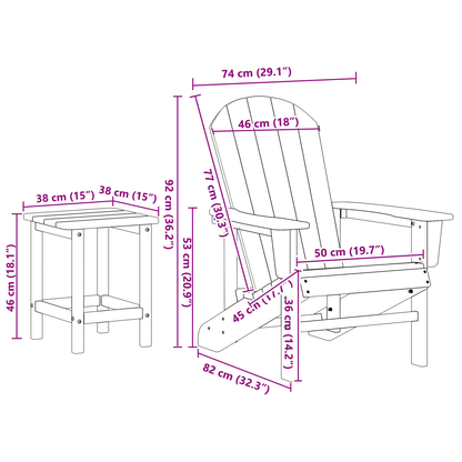 3 Piece Garden Lounge Set Black HDPE