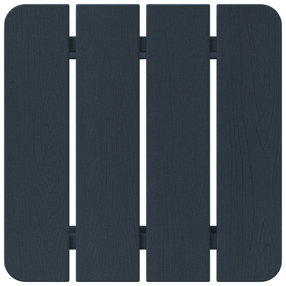 3 Piece Garden Lounge Set Navy Blue HDPE