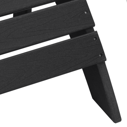 3 Piece Garden Lounge Set Black HDPE