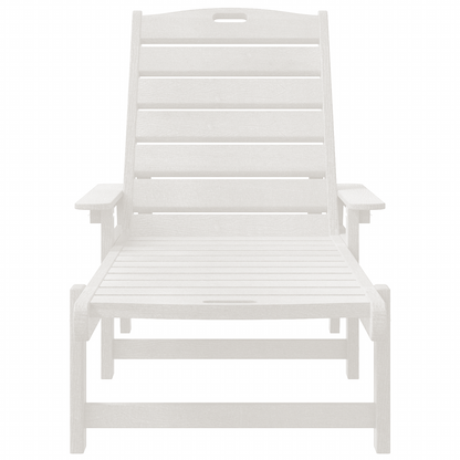 Sun Loungers 2 pcs White 162x53x98.5 cm HDPE