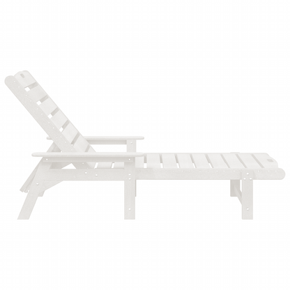 Sun Loungers 2 pcs White 162x53x98.5 cm HDPE