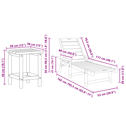 3 Piece Garden Lounge Set Navy Blue HDPE