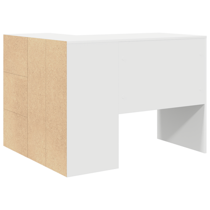 Corner Desk White 102x88x75 cm Engineered Wood
