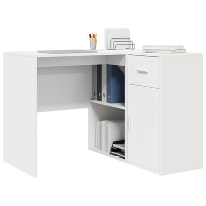 Corner Desk White 102x88x75 cm Engineered Wood