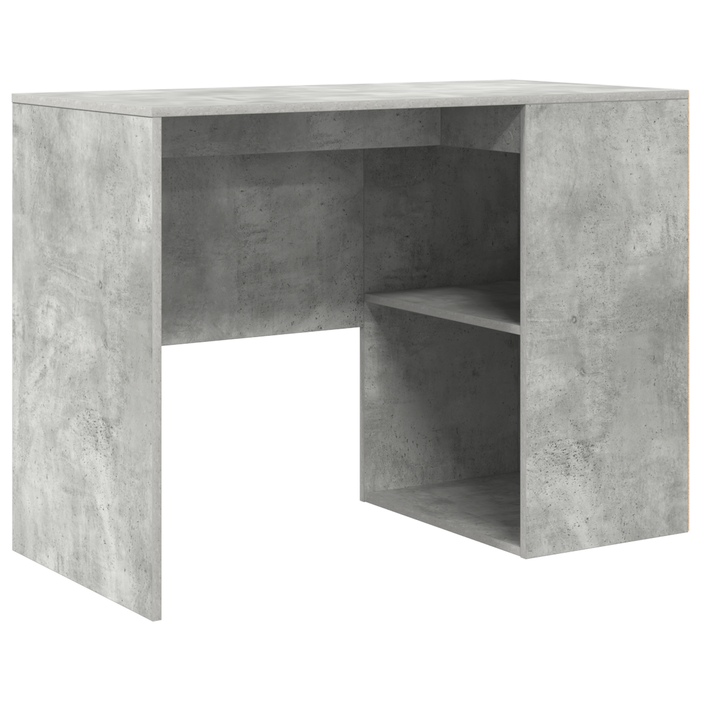 Corner Desk Concrete Grey 102x88x75 cm Engineered Wood