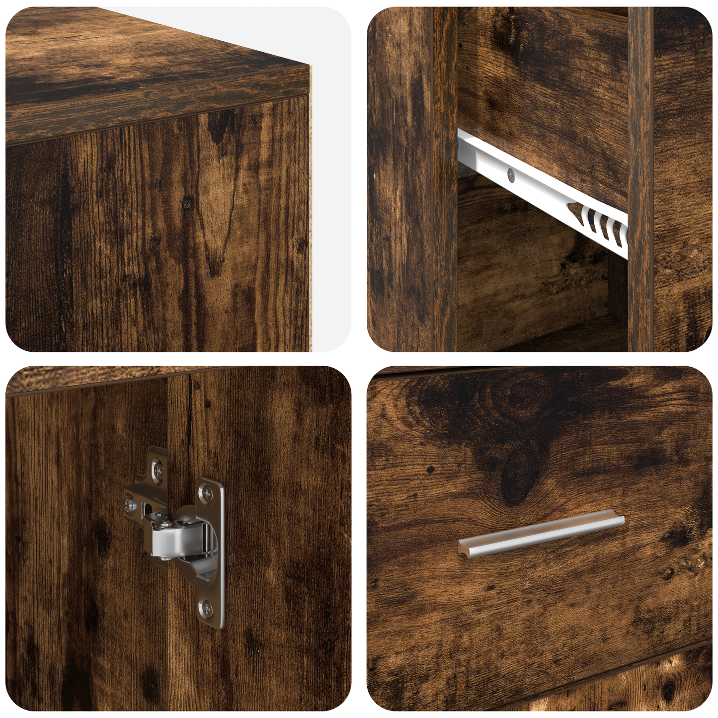 Corner Desk Smoked Oak 102x88x75 cm Engineered Wood