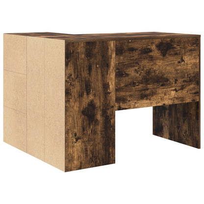 Corner Desk Smoked Oak 102x88x75 cm Engineered Wood