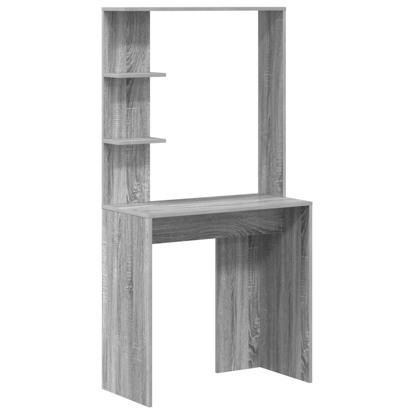 Desk with Storage Grey Sonoma Engineered Wood