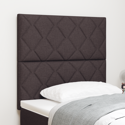 Dark Brown Diamond Blocks Design Fabric Headboard 100 cm, Dark Brown Diamond Blocks Design Fabric Headboard 200 cm