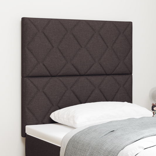 Dark Brown Diamond Blocks Design Fabric Headboard 100 cm, Dark Brown Diamond Blocks Design Fabric Headboard 200 cm