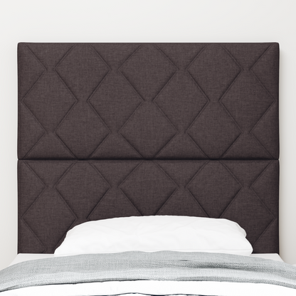 Dark Brown Diamond Blocks Design Fabric Headboard 100 cm, Dark Brown Diamond Blocks Design Fabric Headboard 200 cm