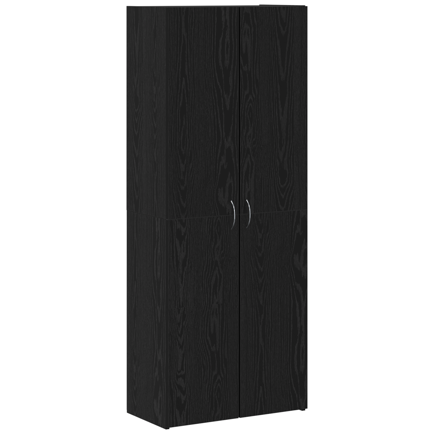 Filing Cabinet Set of 2 Black oak Engineered wood
