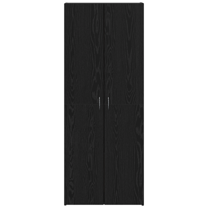 Filing Cabinet Set of 2 Black oak Engineered wood