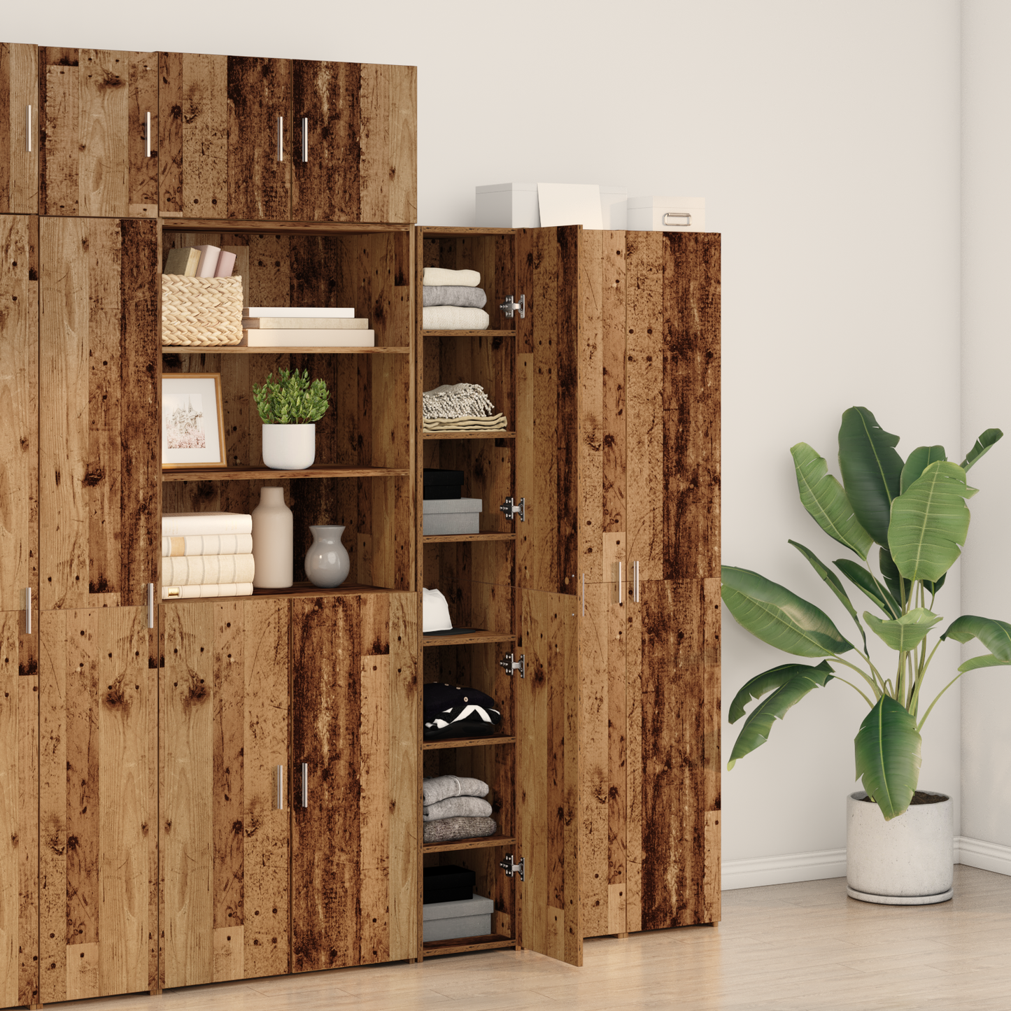 Highboard Old Wood 30x42.5x185 cm Engineered Wood