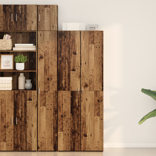 Highboard Old Wood 70x42.5x185 cm Engineered Wood