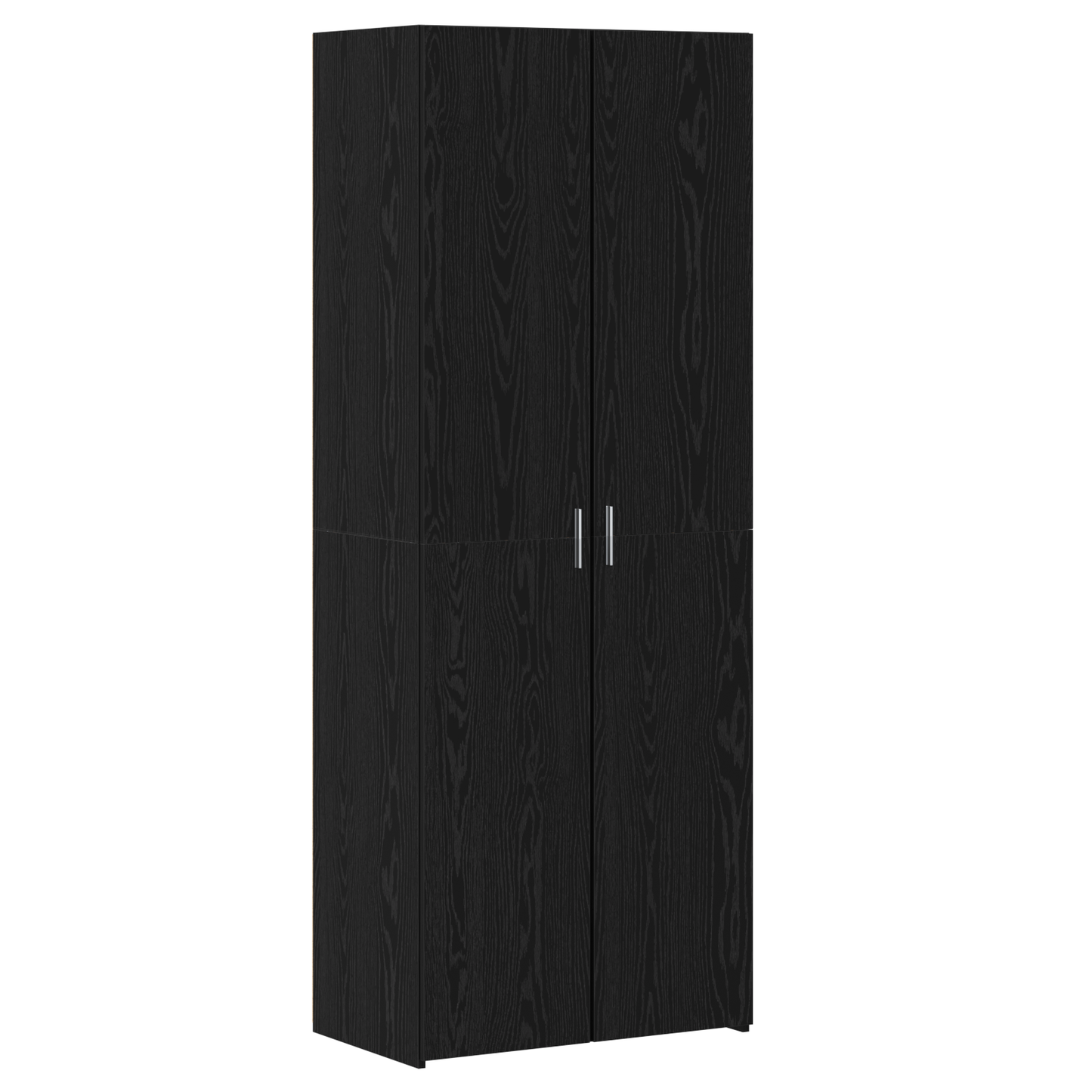 Highboard Black Oak 70x42.5x185 cm Engineered Wood