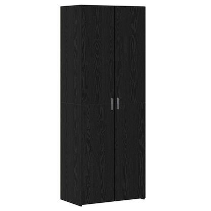 Highboard Black Oak 70x42.5x185 cm Engineered Wood