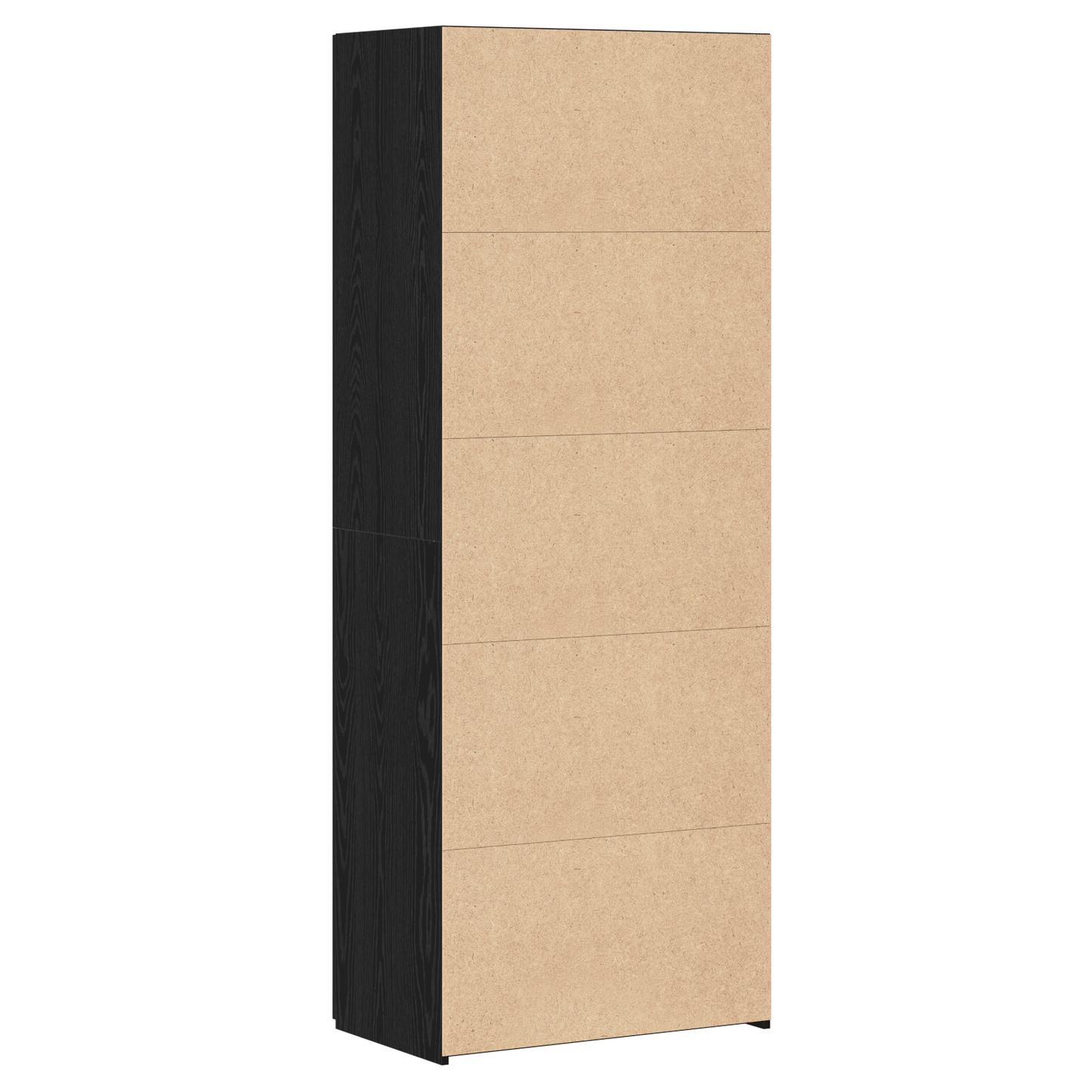 Highboard Black Oak 70x42.5x185 cm Engineered Wood