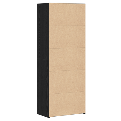 Highboard Black Oak 70x42.5x185 cm Engineered Wood