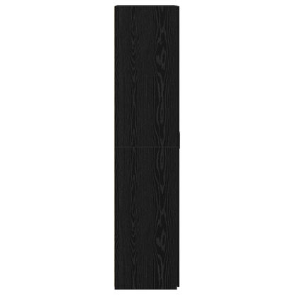 Highboard Black Oak 70x42.5x185 cm Engineered Wood