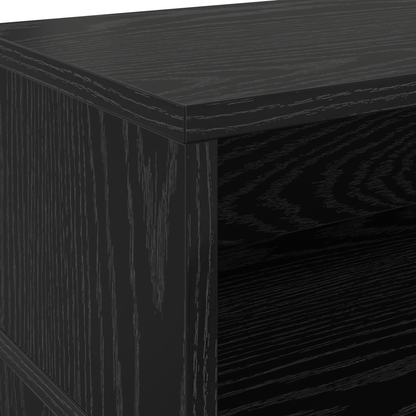 Desk Black Oak 130x130x91 cm Engineered Wood