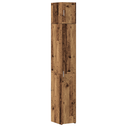 Slim Storage Cabinet Old Wood 30x42.5x225 cm Engineered Wood