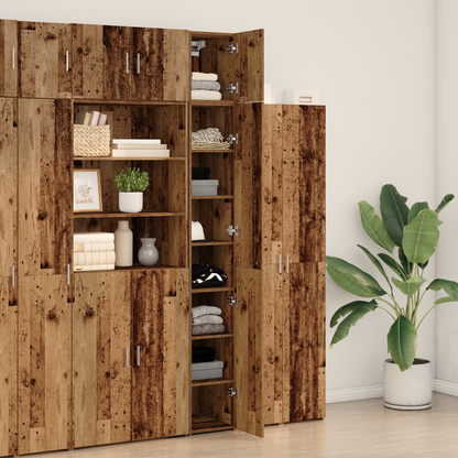 Slim Storage Cabinet Old Wood 30x42.5x225 cm Engineered Wood