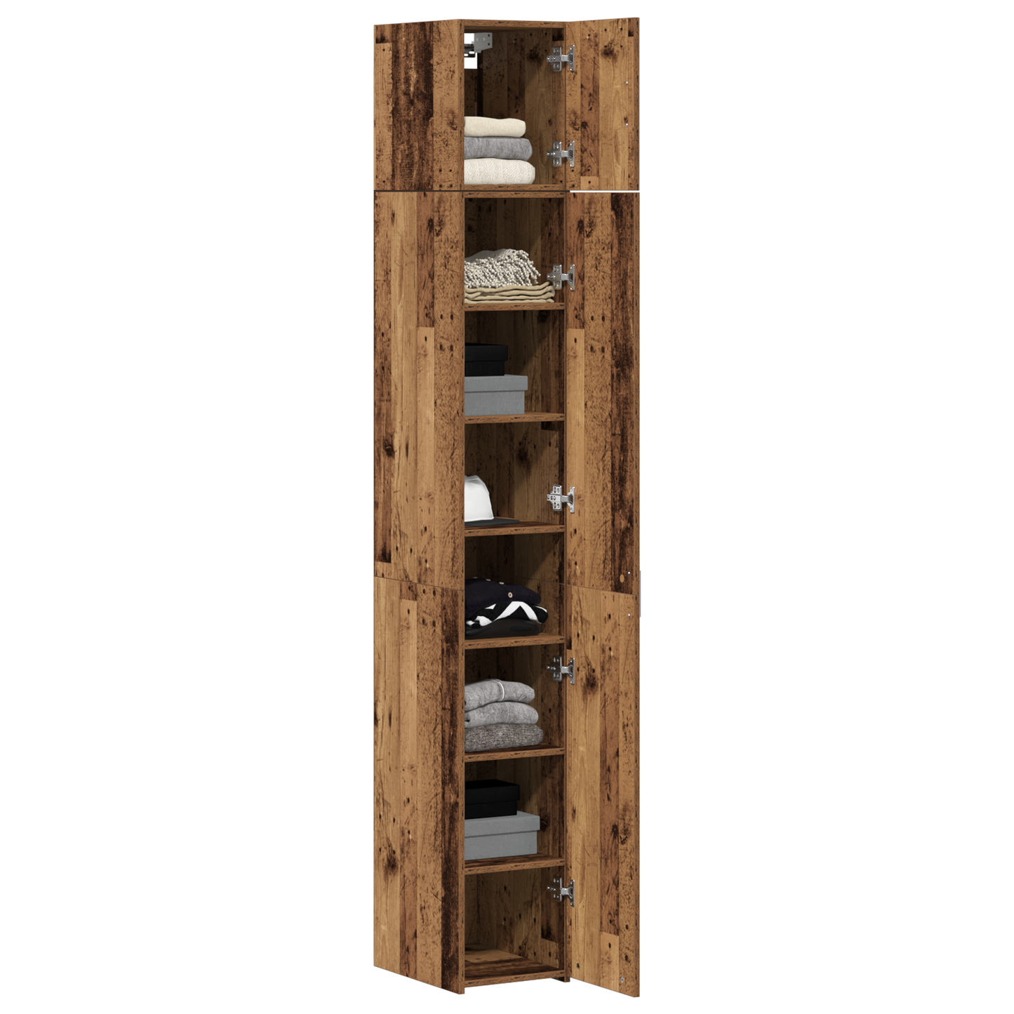 Slim Storage Cabinet Old Wood 30x42.5x225 cm Engineered Wood