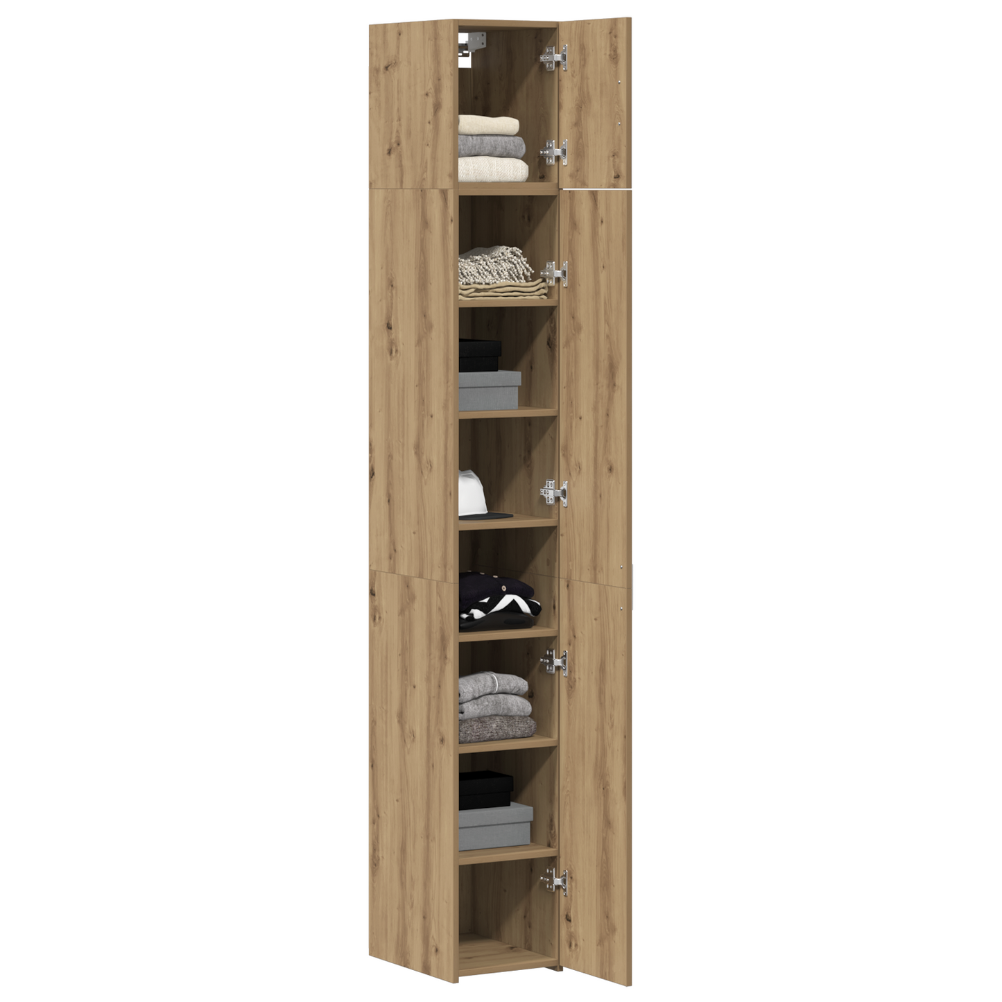Slim Storage Cabinet Artisan Oak 30x42.5x225 cm Engineered Wood