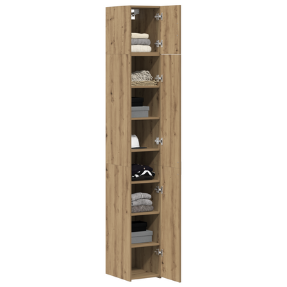 Slim Storage Cabinet Artisan Oak 30x42.5x225 cm Engineered Wood