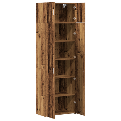Storage Cabinet Old Wood 70x42.5x225 cm Engineered Wood