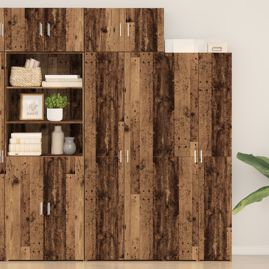 Storage Cabinet Old Wood 70x42.5x225 cm Engineered Wood