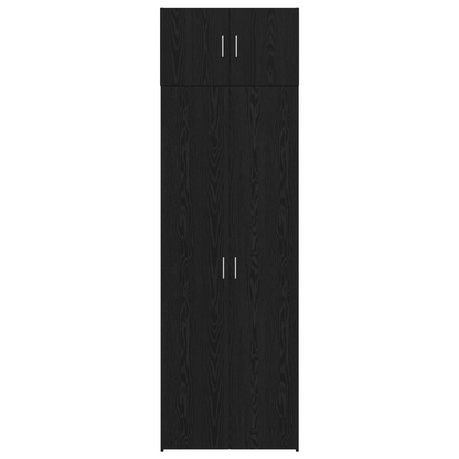 Storage Cabinet Black Oak 70x42.5x225 cm Engineered Wood