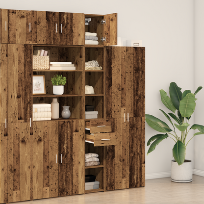 Slim Storage Cabinet Old Wood 30x42.5x225 cm Engineered Wood