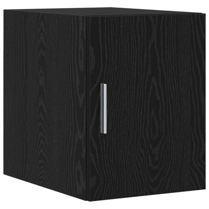 Slim Storage Cabinet Black Oak 30x42.5x225 cm Engineered Wood