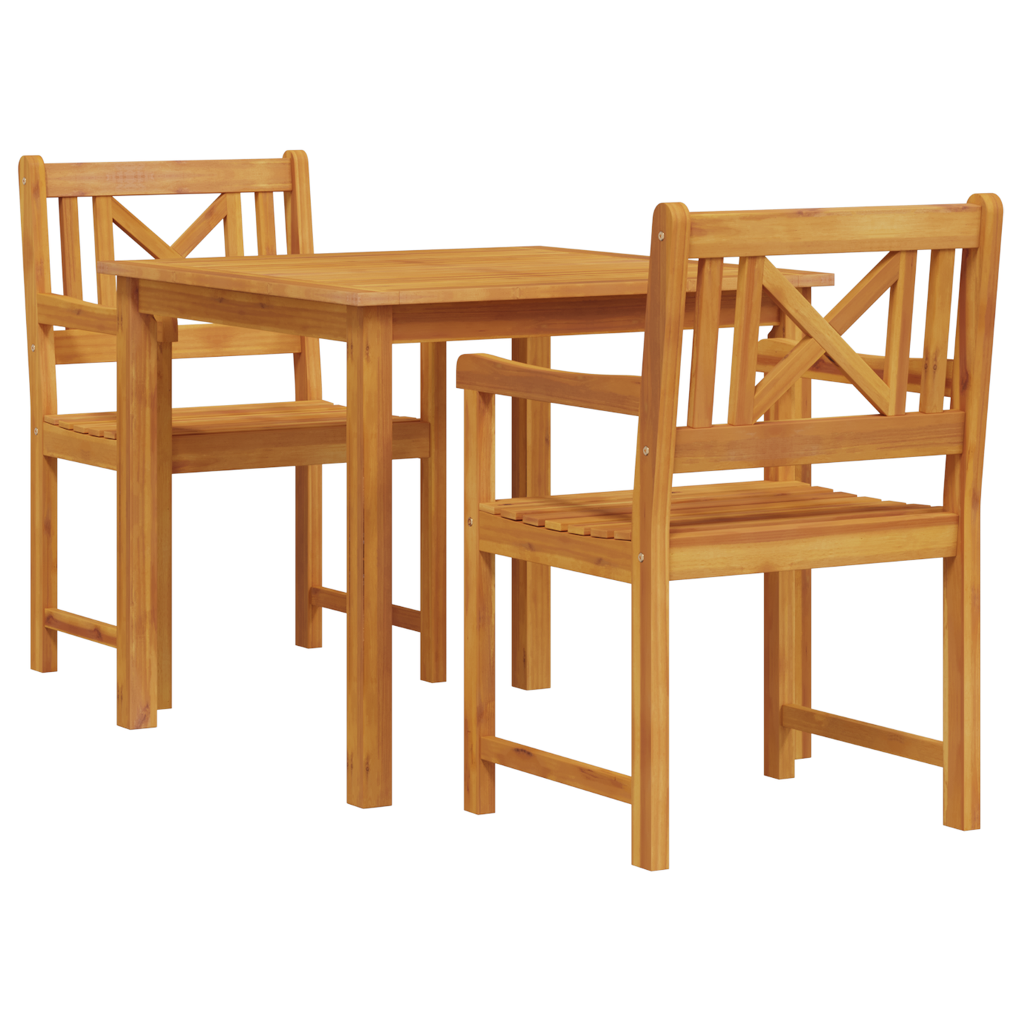 3 Piece Garden Dining Set Solid Wood Acacia