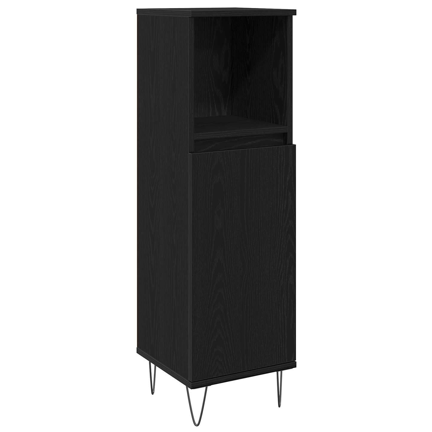 3 piece Bathroom Furniture Set Black Oak Engineered Wood
