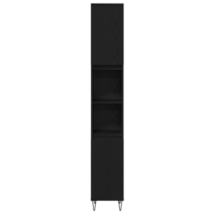 3 piece Bathroom Furniture Set Black Oak Engineered Wood