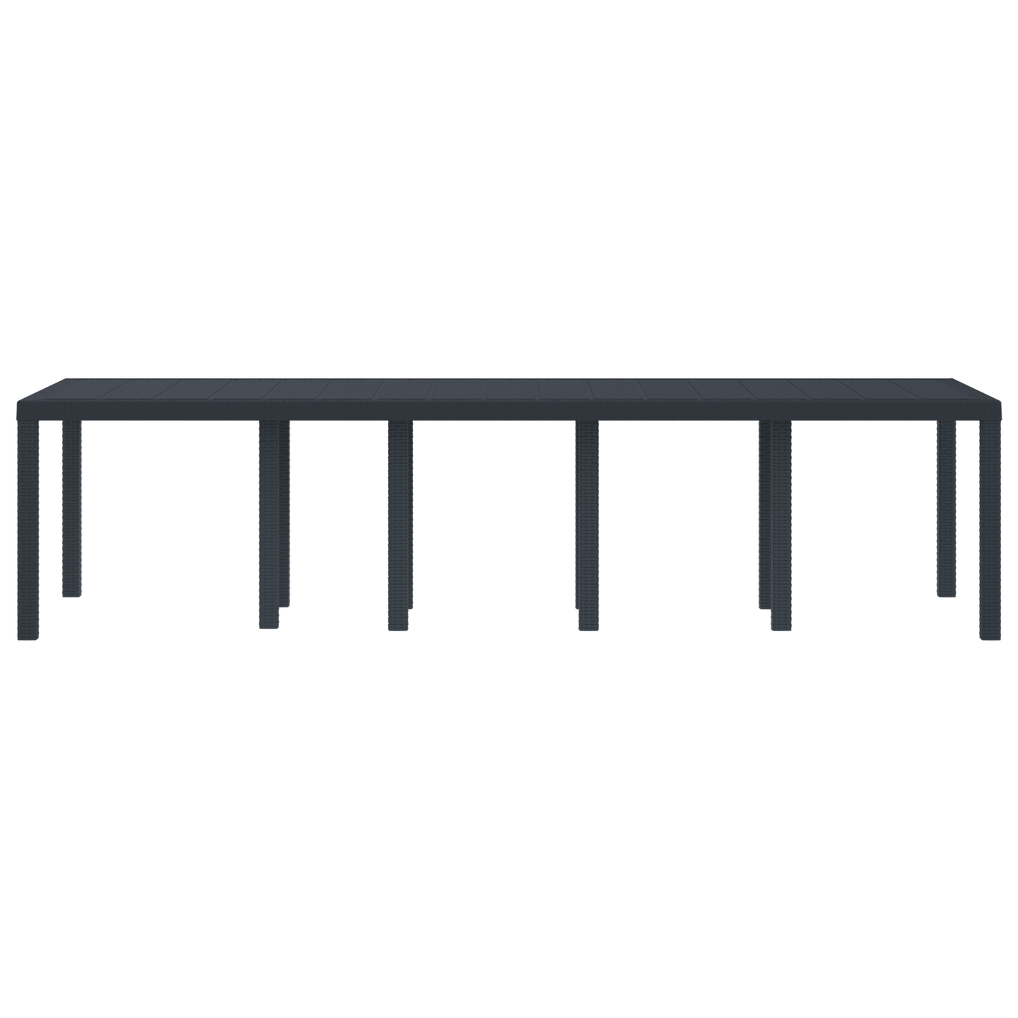 Garden Table Anthracite 300x100x73 cm Poly Rattan