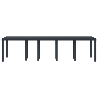 Garden Table Anthracite 300x100x73 cm Poly Rattan