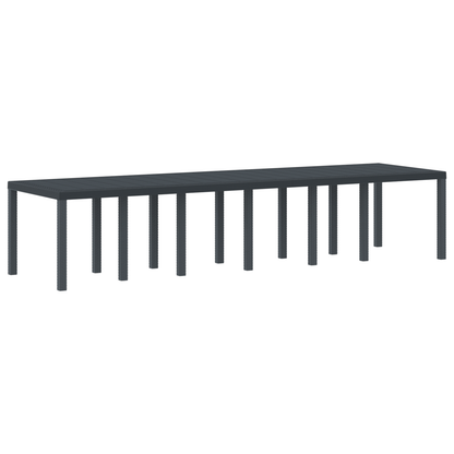 Garden Table Anthracite 350x100x73 cm Poly Rattan